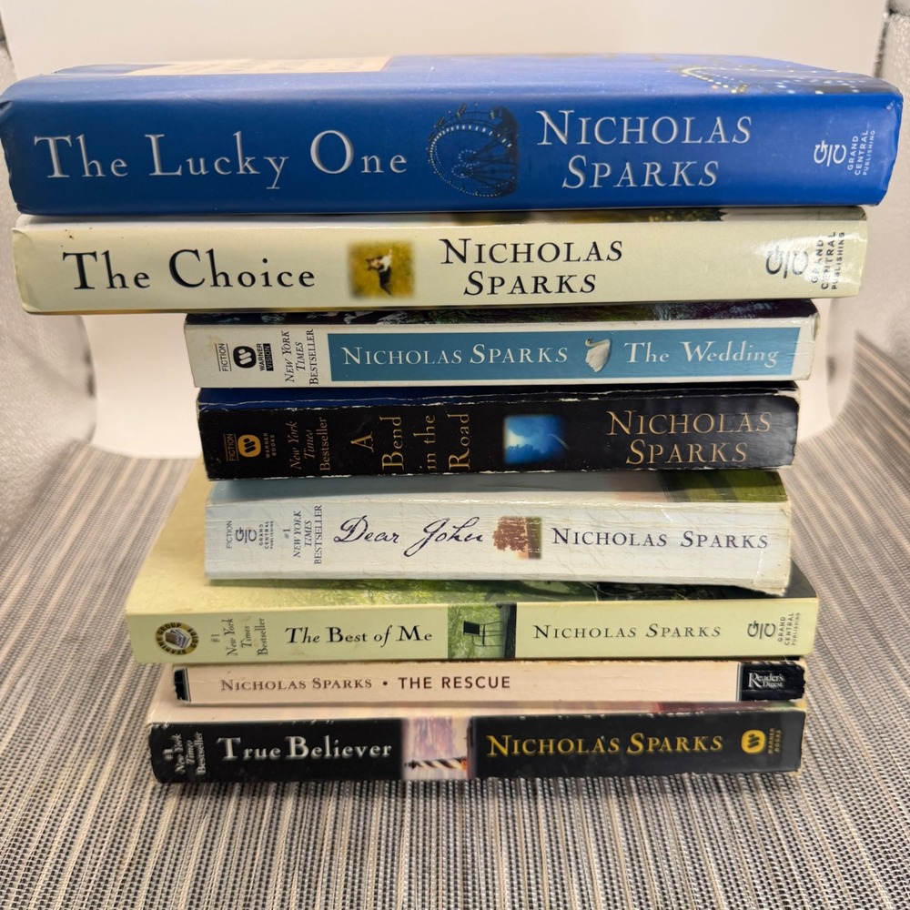 Nicholas Sparks Book Lot 8 Novels The Lucky One Dear John The Choice PB HC